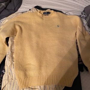 Men’s polo Ralph Lauren wool sweater yellow size L